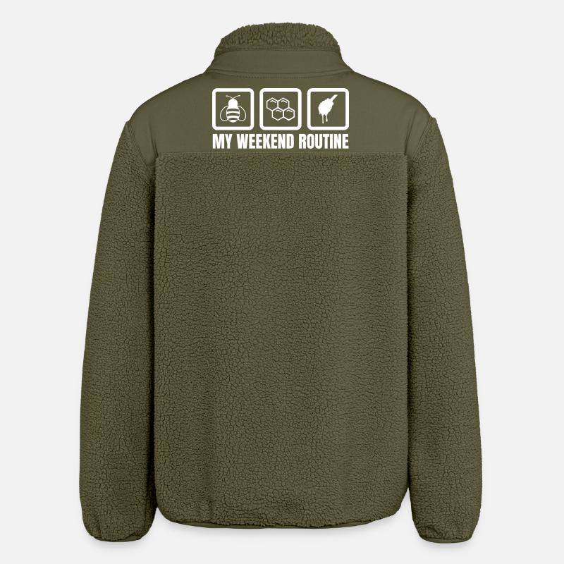 Ma routine du week-end - Veste sherpa unisexe coupe décontractée Stanley/Stella - kaki