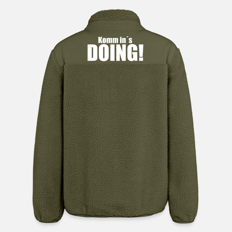 Komm in´s DOING! - Relaxed Fit Unisex Sherpajacke von Stanley/Stella - Khaki