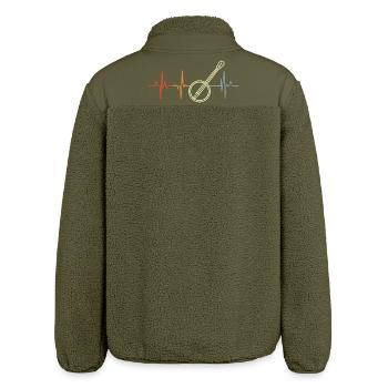 Banjo Herzlinie - Relaxed Fit Unisex Sherpajacke von Stanley/Stella - Khaki - Hinten
