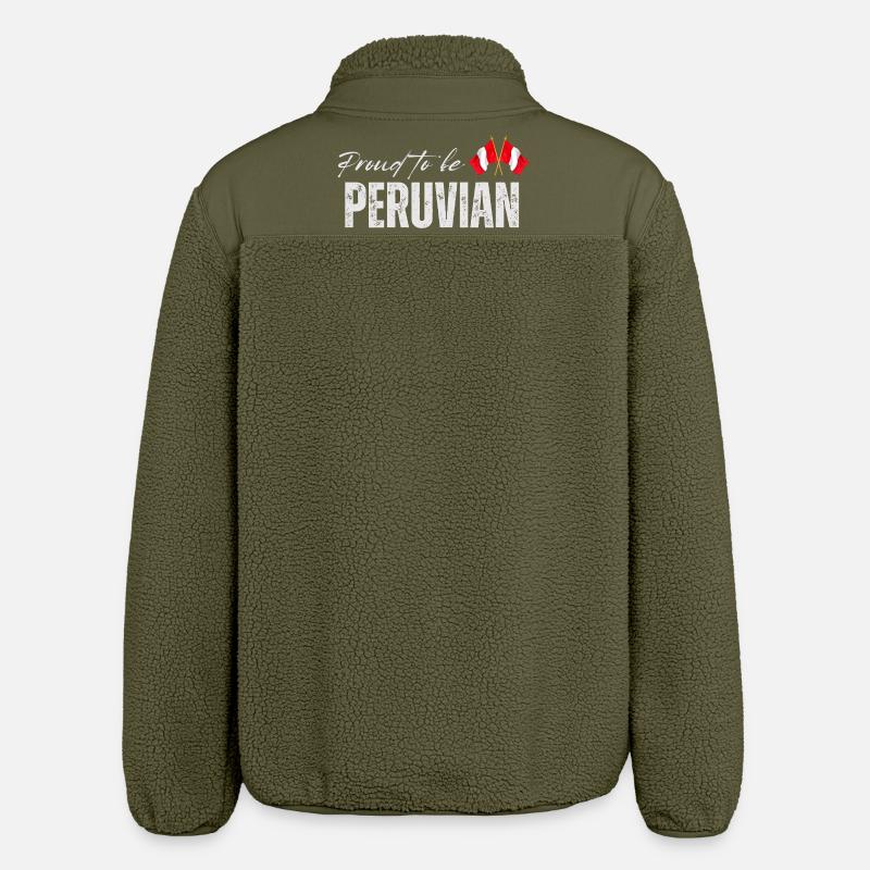 Proud Peruvian, Made in Peru - Relaxed Fit Unisex Sherpa Jacket by Stanley/Stella - khaki
