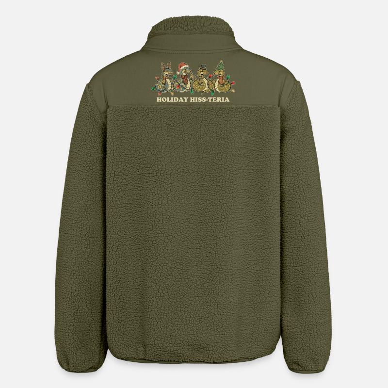 King Python Christmas Lights Gift - Relaxed Fit Unisex Sherpa Jacket by Stanley/Stella - khaki