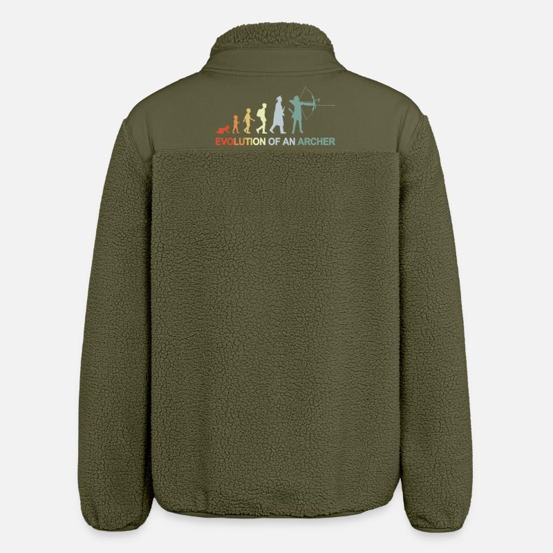 Bogenschützen Evolution - Relaxed Fit Unisex Sherpajacke von Stanley/Stella - Khaki