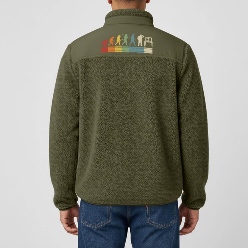 Évolution de l’impression 3D – Vintage Maker Design Veste sherpa unisexe coupe décontractée Stanley/Stella