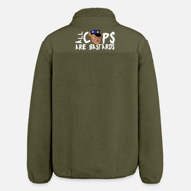 Cops sind scheiße ! - Relaxed Fit Unisex Sherpajacke von Stanley/Stella - Khaki