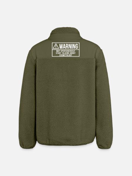 Cosmetology Cosmetology Cosmetology - Relaxed Fit Unisex Sherpa Jacket by Stanley/Stella - khaki
