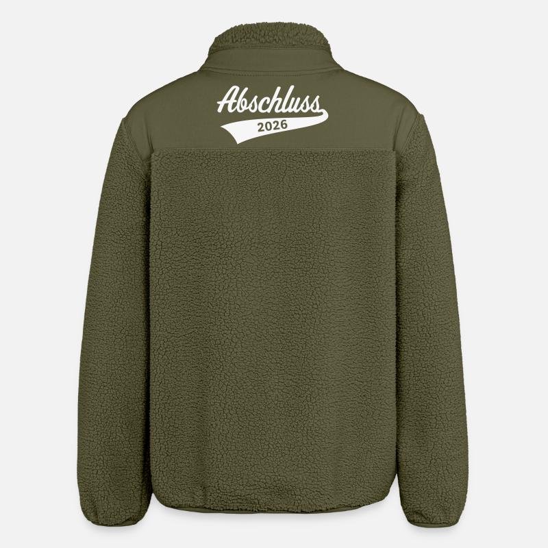 Abschluss 2026 (Schulabschluss / White) - Relaxed Fit Unisex Sherpajacke von Stanley/Stella - Khaki