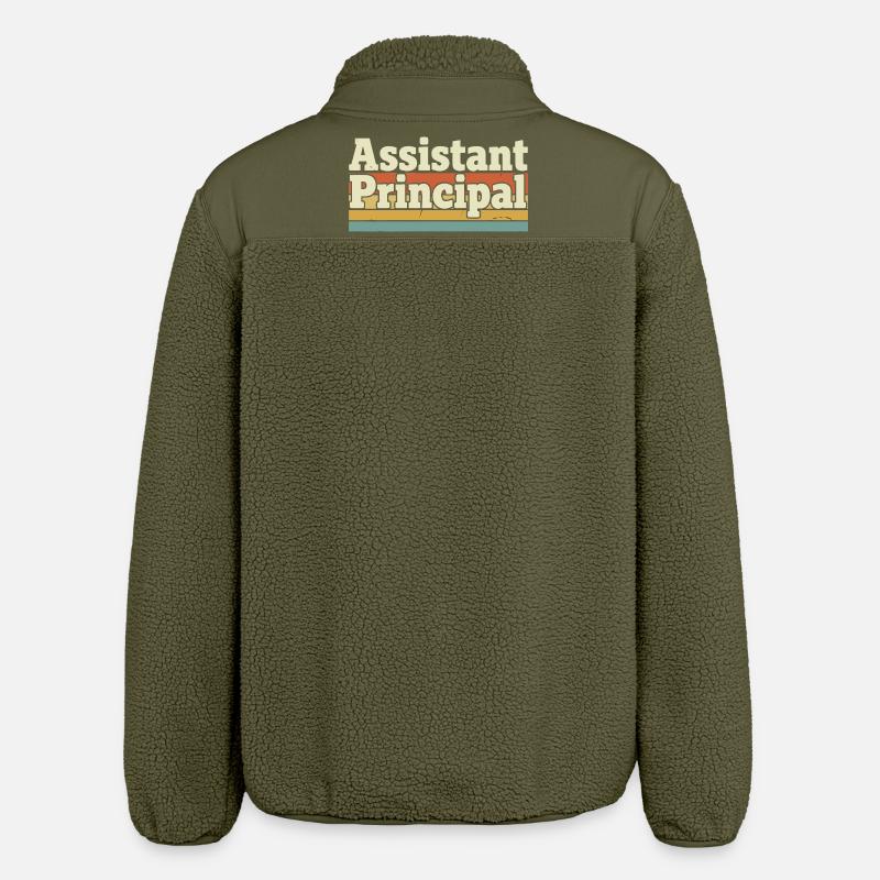 Vice Rector Retro - Relaxed Fit Unisex Sherpa Jacket by Stanley/Stella - khaki