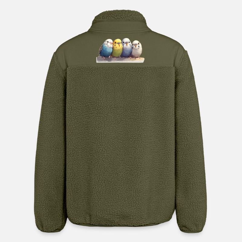 Budgies - Relaxed Fit Unisex Sherpa Jacket by Stanley/Stella - khaki