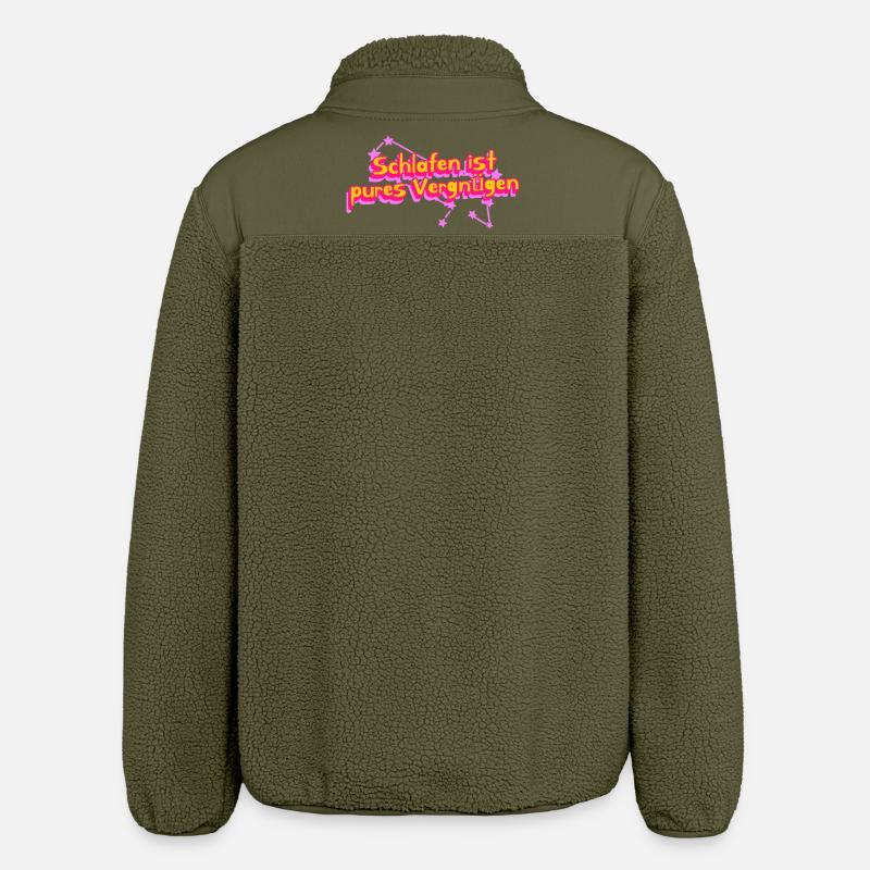 Le pur plaisir de dormir - Veste sherpa unisexe coupe décontractée Stanley/Stella - kaki