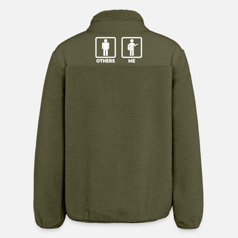 Banjo Strichmännchen - Relaxed Fit Unisex Sherpajacke von Stanley/Stella - Khaki