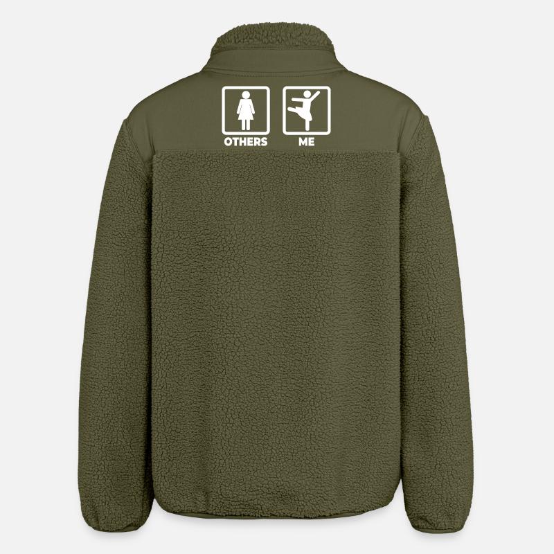 Ballet Dancer Stick Figure - Relaxed Fit Unisex Sherpa Jacket by Stanley/Stella - khaki