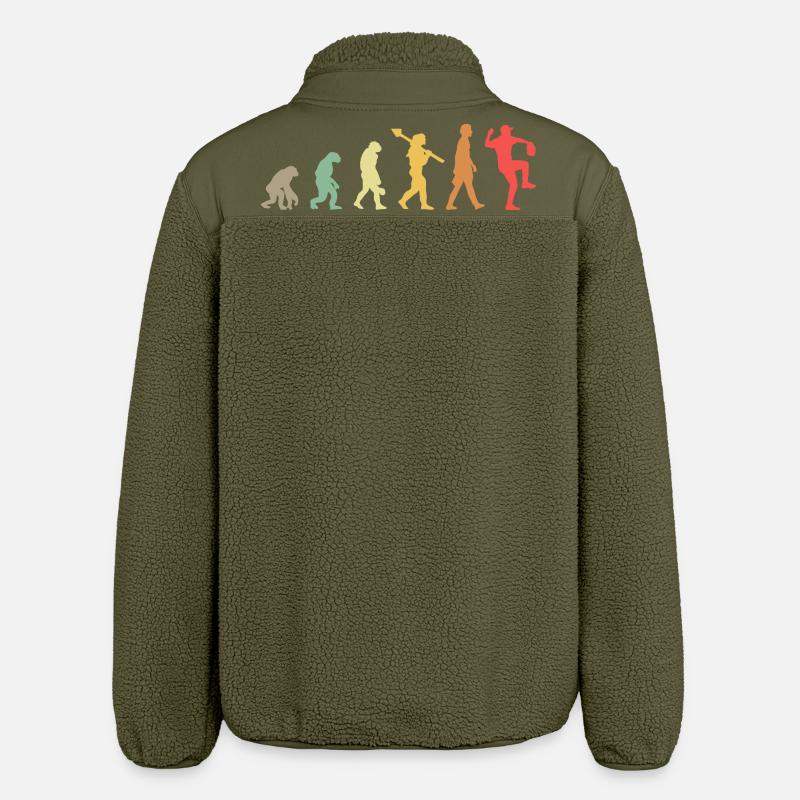 Évolution du baseball - Veste sherpa unisexe coupe décontractée Stanley/Stella - kaki