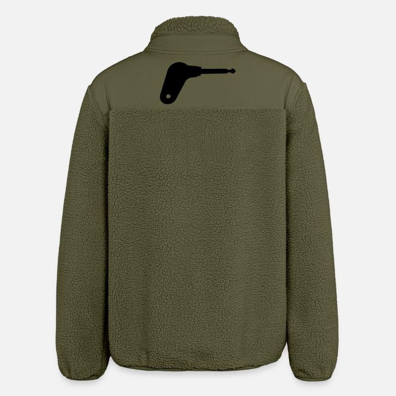 Clé de contact du tracteur oldtimer - Veste sherpa unisexe coupe décontractée Stanley/Stella - kaki