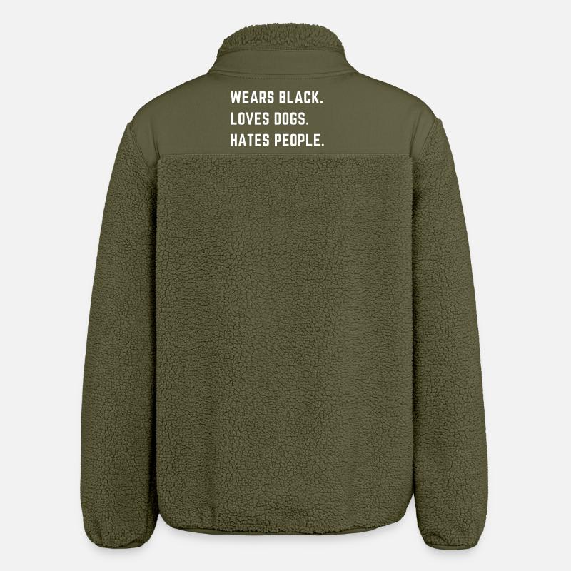 Amant de chien chien disant - Veste sherpa unisexe coupe décontractée Stanley/Stella - kaki