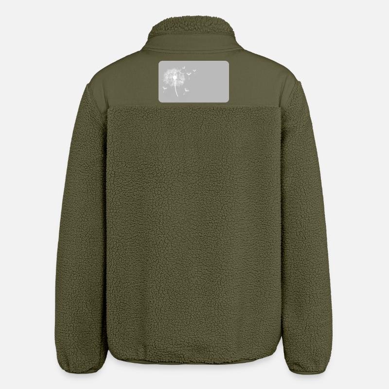 Pusteblume grau | personalisierbar - Relaxed Fit Unisex Sherpajacke von Stanley/Stella - Khaki