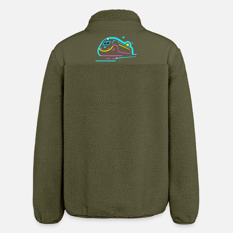 Zug Comic Look - Relaxed Fit Unisex Sherpajacke von Stanley/Stella - Khaki