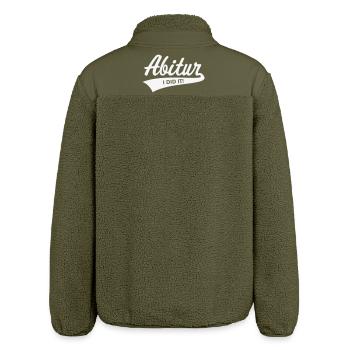Abitur – I Did It! (Abiturient Schulabschluss / W) - Relaxed Fit Unisex Sherpa Jacket by Stanley/Stella - khaki - Back