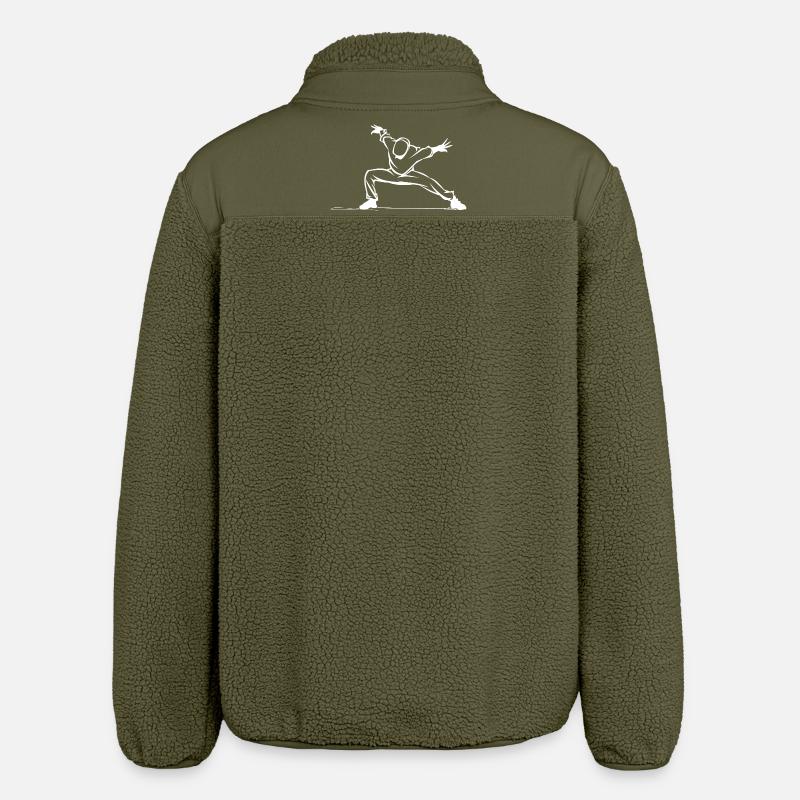 Breakdancer Drawing - Relaxed Fit Unisex Sherpa Jacket by Stanley/Stella - khaki