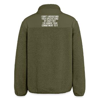 I don't understand your specific kind of crazy - Relaxed Fit Unisex Sherpajacke von Stanley/Stella - Khaki - Hinten