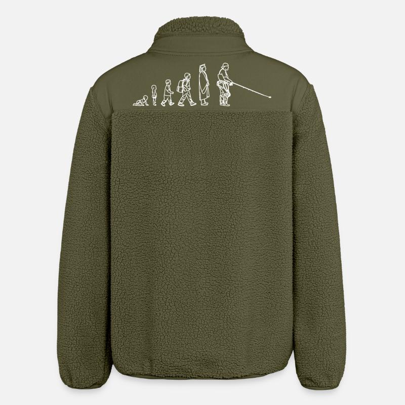 Angeln Evolution - Relaxed Fit Unisex Sherpajacke von Stanley/Stella - Khaki