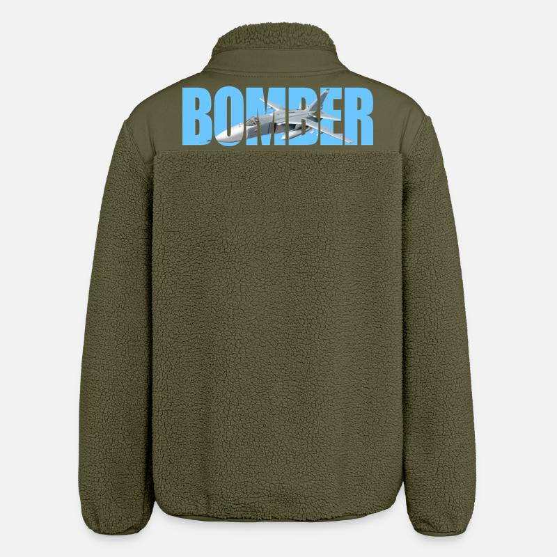 Bomber Su-24 - Relaxed Fit Unisex Sherpa Jacket by Stanley/Stella - khaki