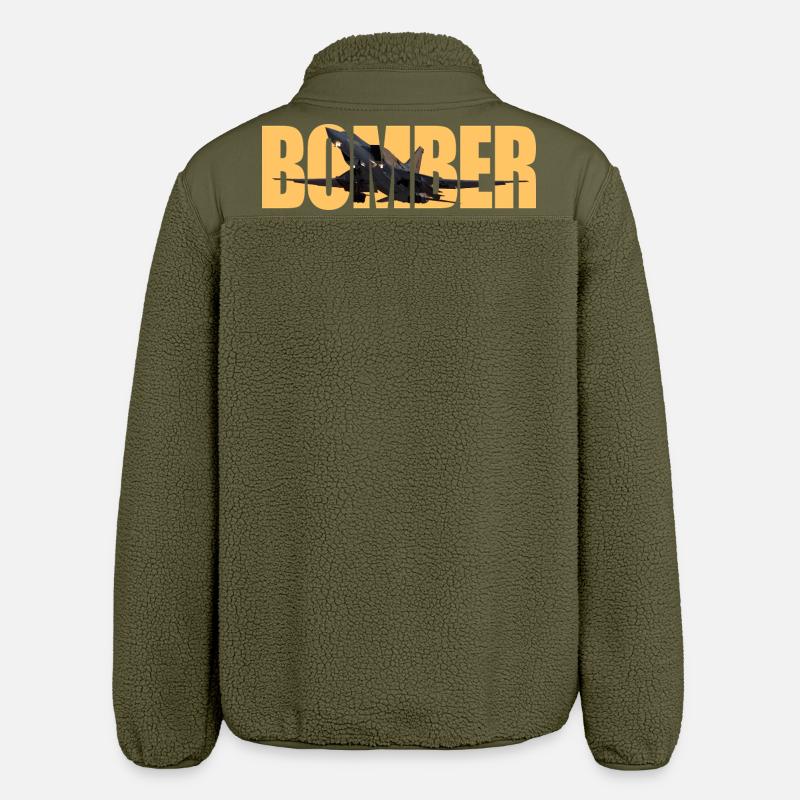 Bomber Tu-22 M3 - Relaxed Fit Unisex Sherpa Jacket by Stanley/Stella - khaki