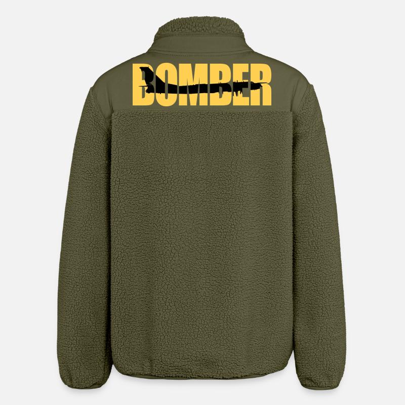 Bomber Tu-95 - Relaxed Fit Unisex Sherpajacke von Stanley/Stella - Khaki