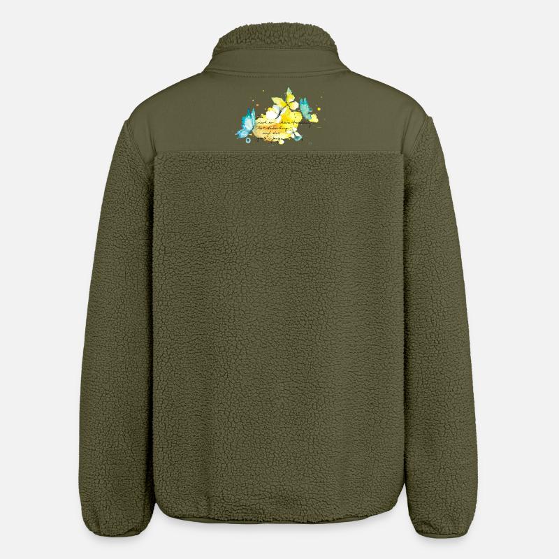 Papillons. Effets de chaque petite action - Veste sherpa unisexe coupe décontractée Stanley/Stella - kaki