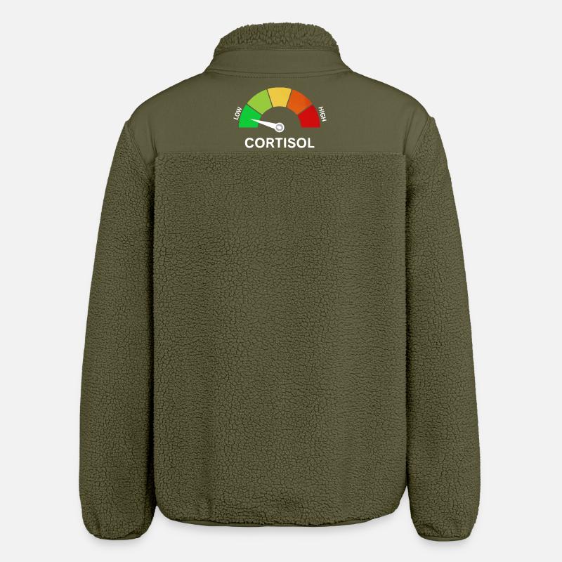 Low Cortisol Scale - Relaxed Fit Unisex Sherpa Jacket by Stanley/Stella - khaki