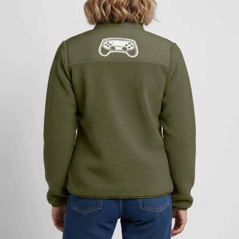 Video Game Controller Drawing Relaxed Fit Unisex Sherpa Jacket by Stanley/Stella