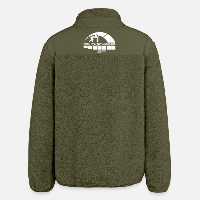 Druckschieber Arc Logo - Relaxed Fit Unisex Sherpajacke von Stanley/Stella - Khaki