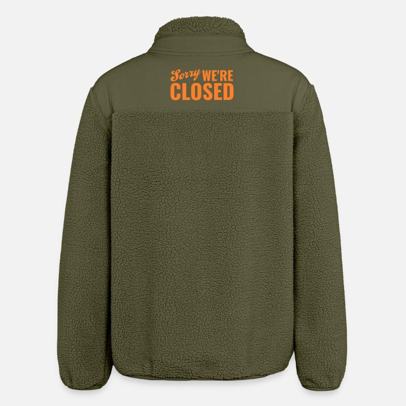 Désolé, nous sommes fermés – Déclaration ironique - Veste sherpa unisexe coupe décontractée Stanley/Stella - kaki