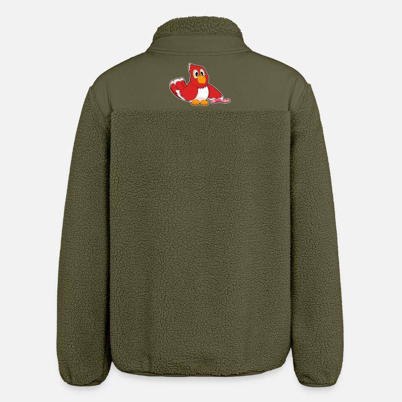 Ver perroquet - Veste sherpa unisexe coupe décontractée Stanley/Stella - kaki