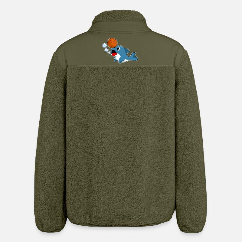 Dolphin Basketteur Basketteur - Veste sherpa unisexe coupe décontractée Stanley/Stella - kaki