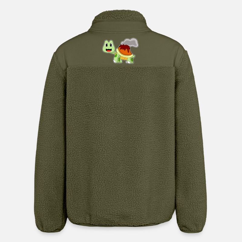 Schildkröte Vulkan - Relaxed Fit Unisex Sherpajacke von Stanley/Stella - Khaki