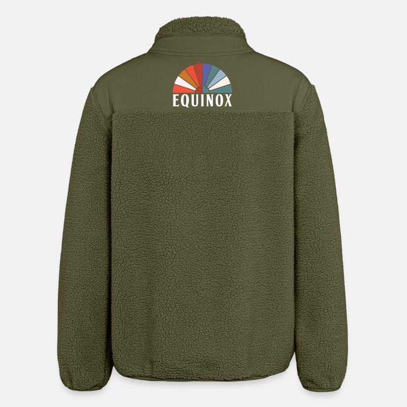 Equinox Happy Easter Ostara Eostre - Relaxed Fit Unisex Sherpa Jacket by Stanley/Stella - khaki