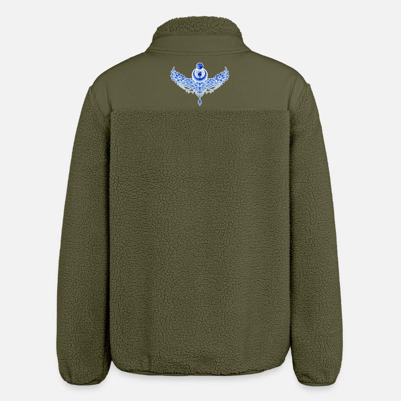 Blue winged moon - Relaxed Fit Unisex Sherpa Jacket by Stanley/Stella - khaki