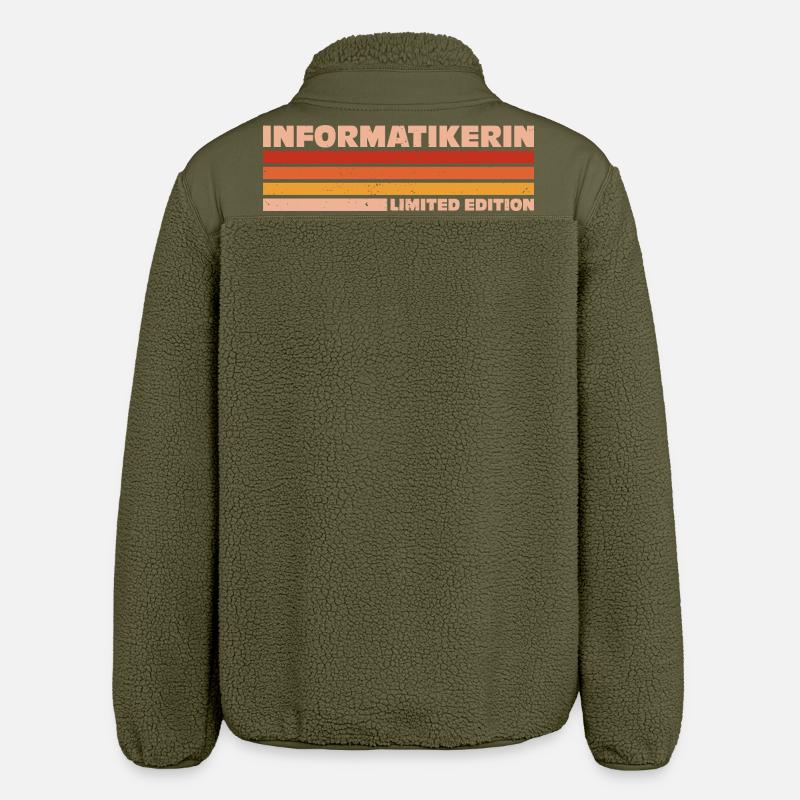 Computer Scientist Computer Scientist Programmer - Relaxed Fit Unisex Sherpa Jacket by Stanley/Stella - khaki