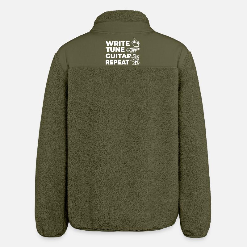 Write Tune Guitar Repeat - Relaxed Fit Unisex Sherpajacke von Stanley/Stella - Khaki
