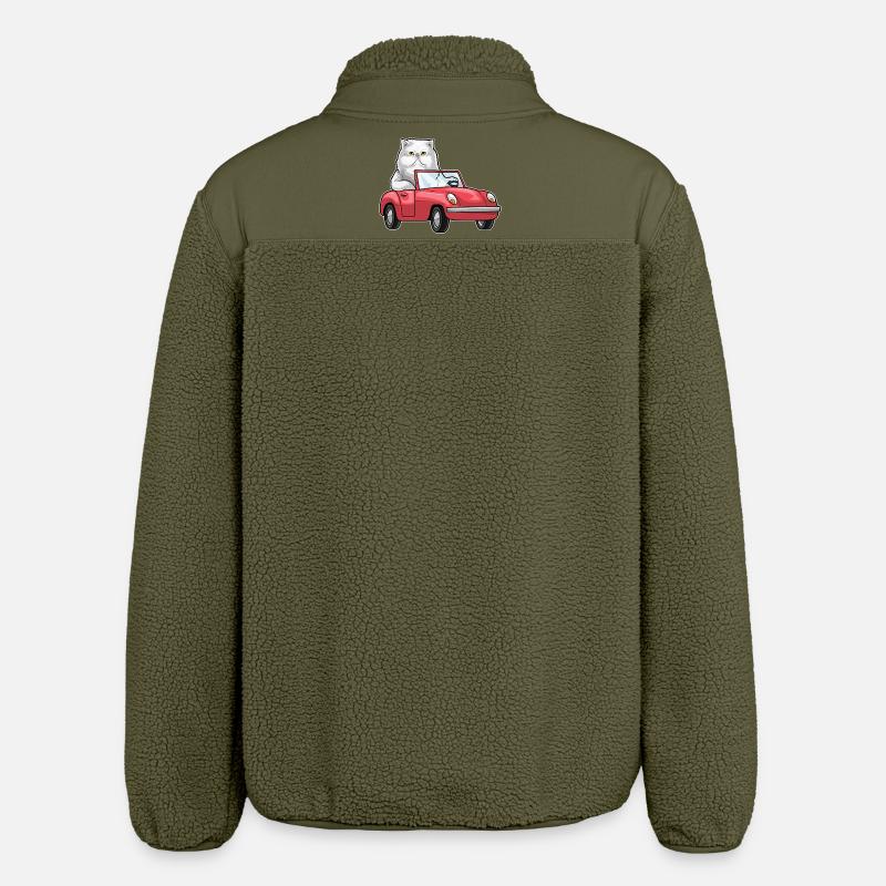 Voiture chat persan - Veste sherpa unisexe coupe décontractée Stanley/Stella - kaki