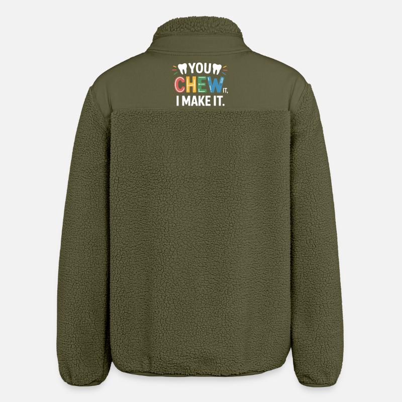 Dentalkeramik Techniker Kunst - Relaxed Fit Unisex Sherpajacke von Stanley/Stella - Khaki