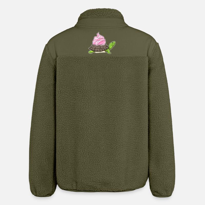 Turtle Frosting - Relaxed Fit Unisex Sherpa Jacket by Stanley/Stella - khaki