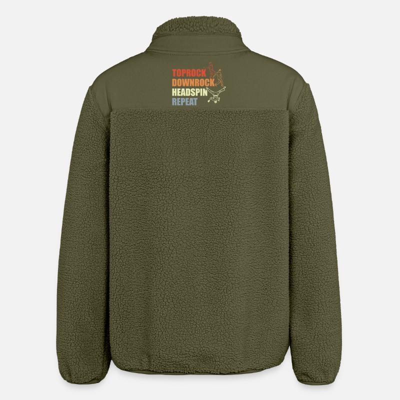 Breakdance Routine - Relaxed Fit Unisex Sherpajacke von Stanley/Stella - Khaki