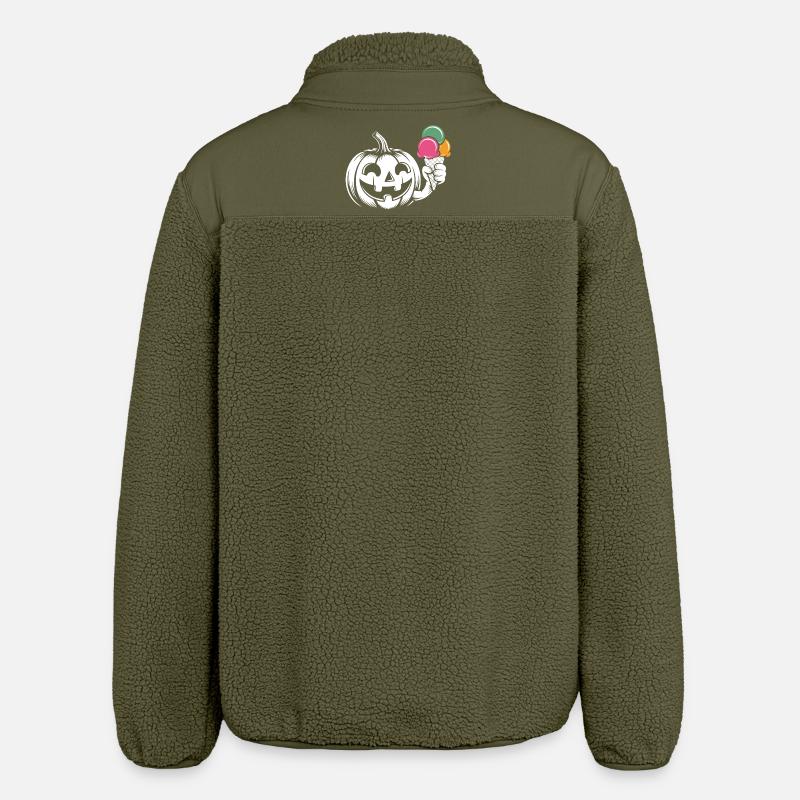 Kürbis Eiszauber Halloween - Relaxed Fit Unisex Sherpa Jacket by Stanley/Stella - khaki