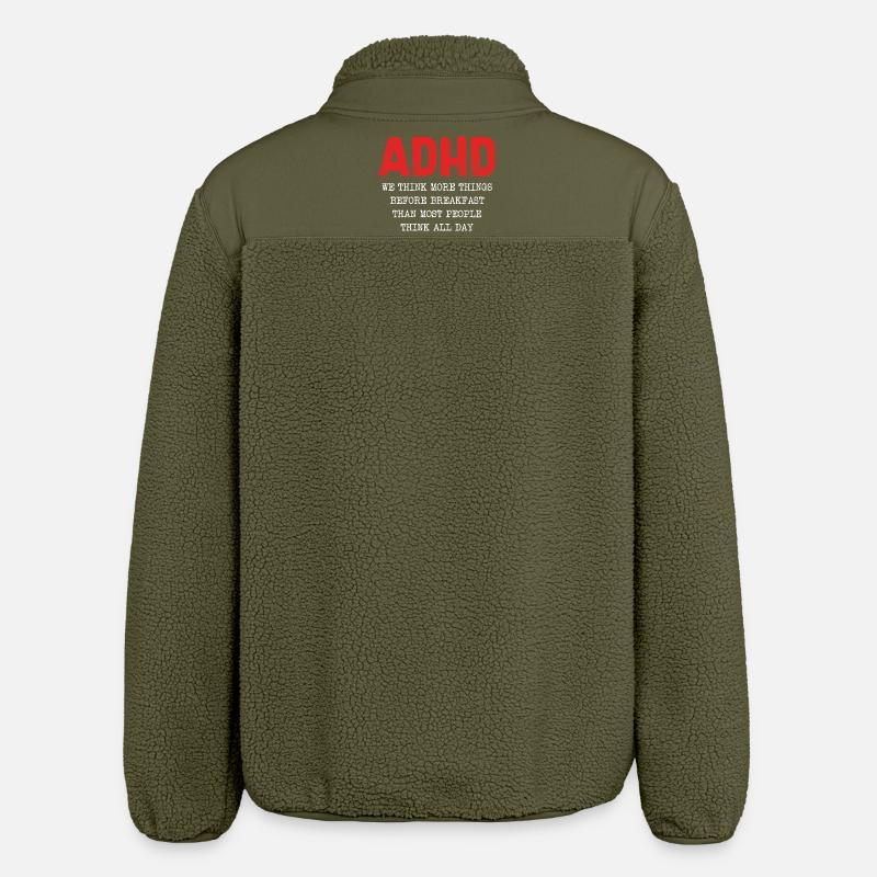 ADHD Gedankenkaskade Morgens - Relaxed Fit Unisex Sherpajacke von Stanley/Stella - Khaki