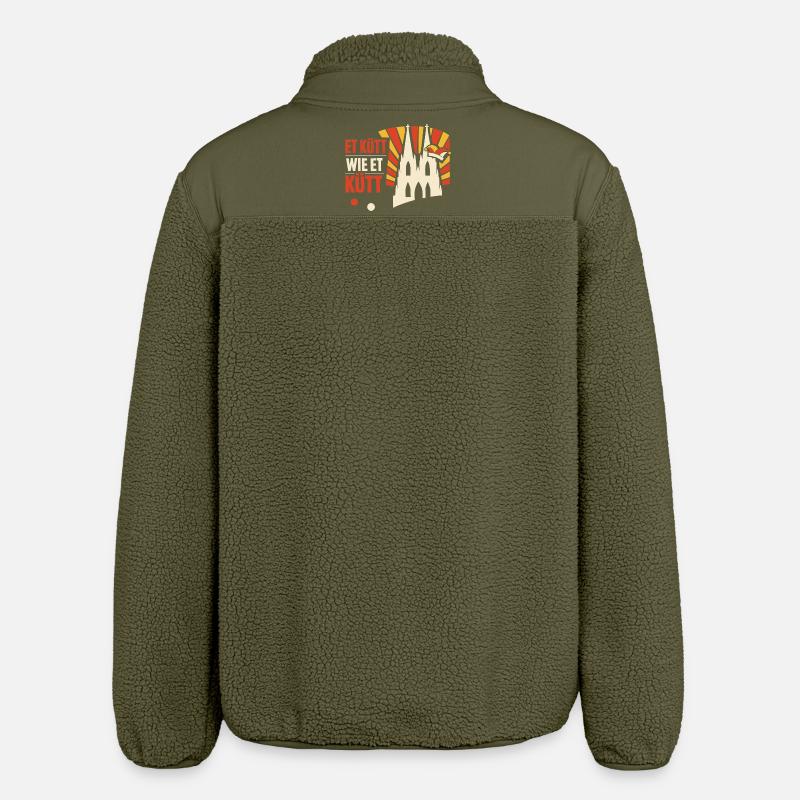 Carnival Cologne Alaaf Gift Funny - Relaxed Fit Unisex Sherpa Jacket by Stanley/Stella - khaki