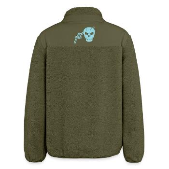 Skull head shot - Relaxed Fit Unisex Sherpa Jacket by Stanley/Stella - khaki - Back
