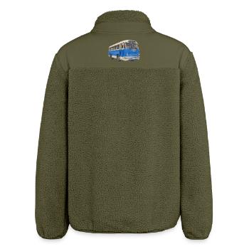 Alter blauer Bus - Relaxed Fit Unisex Sherpajacke von Stanley/Stella - Khaki - Hinten