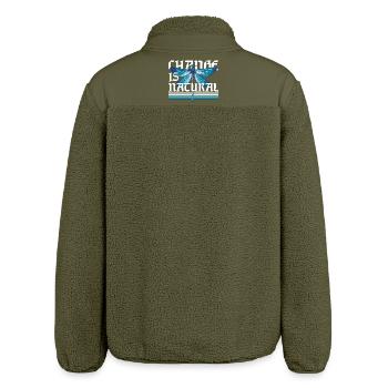 Dragonfly Dragonflies Change Is Natural - Relaxed Fit Unisex Sherpa Jacket by Stanley/Stella - khaki - Back