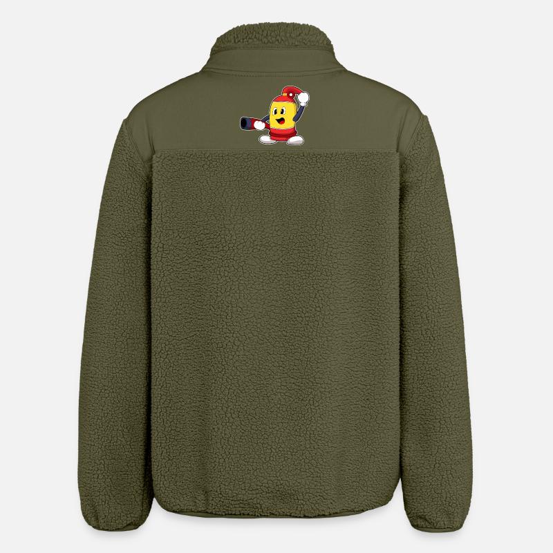 Firefighter Fire Hose Fire Brigade - Relaxed Fit Unisex Sherpa Jacket by Stanley/Stella - khaki